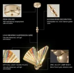 Multi Color Butterfly Pendant Light - Image 3