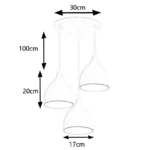 Vintage Ceiling Pendant Lamp ( Cluster of 3 Lamps) - Image 5