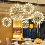 Stainless Steel Luster Sparkle Ball LED Pendant - Image 5