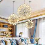 Stainless Steel Luster Sparkle Ball LED Pendant - Image 4