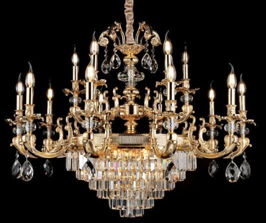 15LNEWFANOOS European Style Crystal Chandelier 56 Lamps ( Diameter 5 feet ) - Image 1