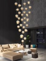 LUXURY Creative Modern SMD Glass Ball Chandelier (25 Lights) - Image 6