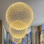 Stainless Steel Luster Sparkle Ball LED Pendant - Image 6