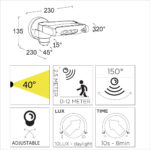 Mini Led spot Wall Motion Sensor Light (Single Head) - Image 3