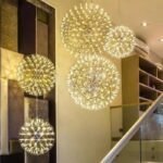 Stainless Steel Luster Sparkle Ball LED Pendant - Image 8