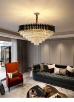 Black & Gold Crystal Chandelier (Size : Diameter 800mm ) - Image 5