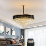 Black & Gold Crystal Chandelier (Size : Diameter 800mm ) - Image 3