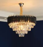 Black & Gold Crystal Chandelier