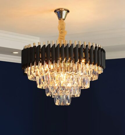 Black & Gold Crystal Chandelier
