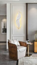 LUXURY Feather Wall Lamp ( 2Feet Length ) - Image 6
