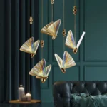 Multi Color Butterfly Pendant Light - Image 4