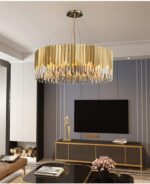 Designer LUXURY Gold Crystal Chandelier - Image 6