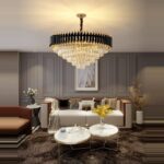 Black & Gold Crystal Chandelier (Size : Diameter 800mm ) - Image 4