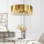 Designer LUXURY Gold Crystal Chandelier - Image 4