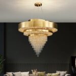 Modern Luxury Luster Gold Crystal Chandelier - Image 4