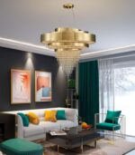 Modern Luxury Luster Gold Crystal Chandelier - Image 6