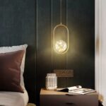 Glass Globe Oval Pendant Light