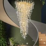 Gold Luster Water Drop Crystal Chandelier - Image 6