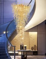 Gold Luster Water Drop Crystal Chandelier - Image 7