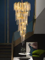 Luxury Gold Luster Tree Branches Crystal Chandelier - Image 5
