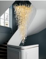 Gold Luster Water Drop Crystal Chandelier - Image 2