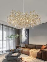 Gold Luster Luxury Tree Branches Crystal Chandelier - Image 3