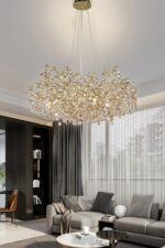 Gold Luster Luxury Tree Branches Crystal Chandelier - Image 4