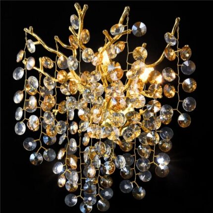 Luxury Gold Luster Crystal Wall