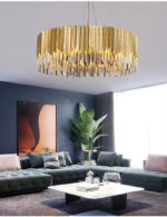 Designer LUXURY Gold Crystal Chandelier - Image 5