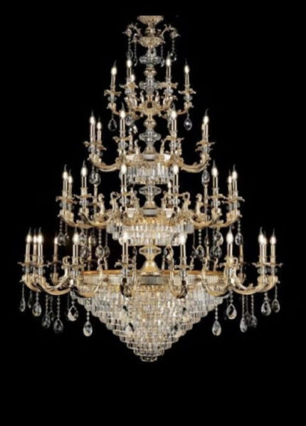 European Style Crystal Chandelier 12 Lamps ( Diameter 3.5 Feet )
