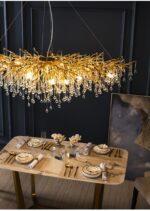 Gold Luster Luxury Water drop Crystal Chandelier - Image 5