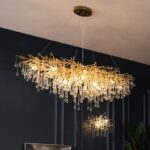 Gold Luster Luxury Water drop Crystal Chandelier - Image 6