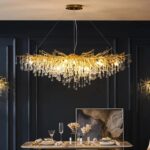 Gold Luster Luxury Water drop Crystal Chandelier