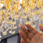 Gold Luster Luxury Water drop Crystal Chandelier - Image 2