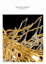 Gold Luster Luxury Water drop Crystal Chandelier - Image 3