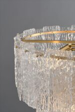 Luxury Minimalist French Glass Chandelier (600mm) - Image 4