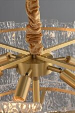 Luxury Minimalist French Glass Chandelier (600mm) - Image 3